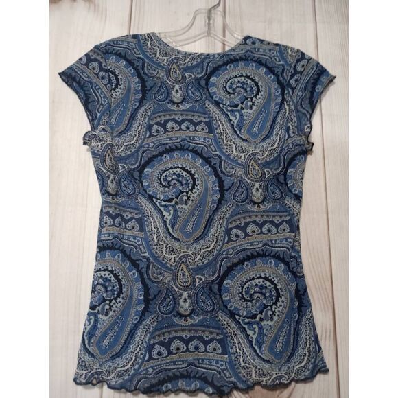 Old Navy Shirt Ladies‎ Small Navy Capped Sleeve Light Weight - Picture 2 of 6